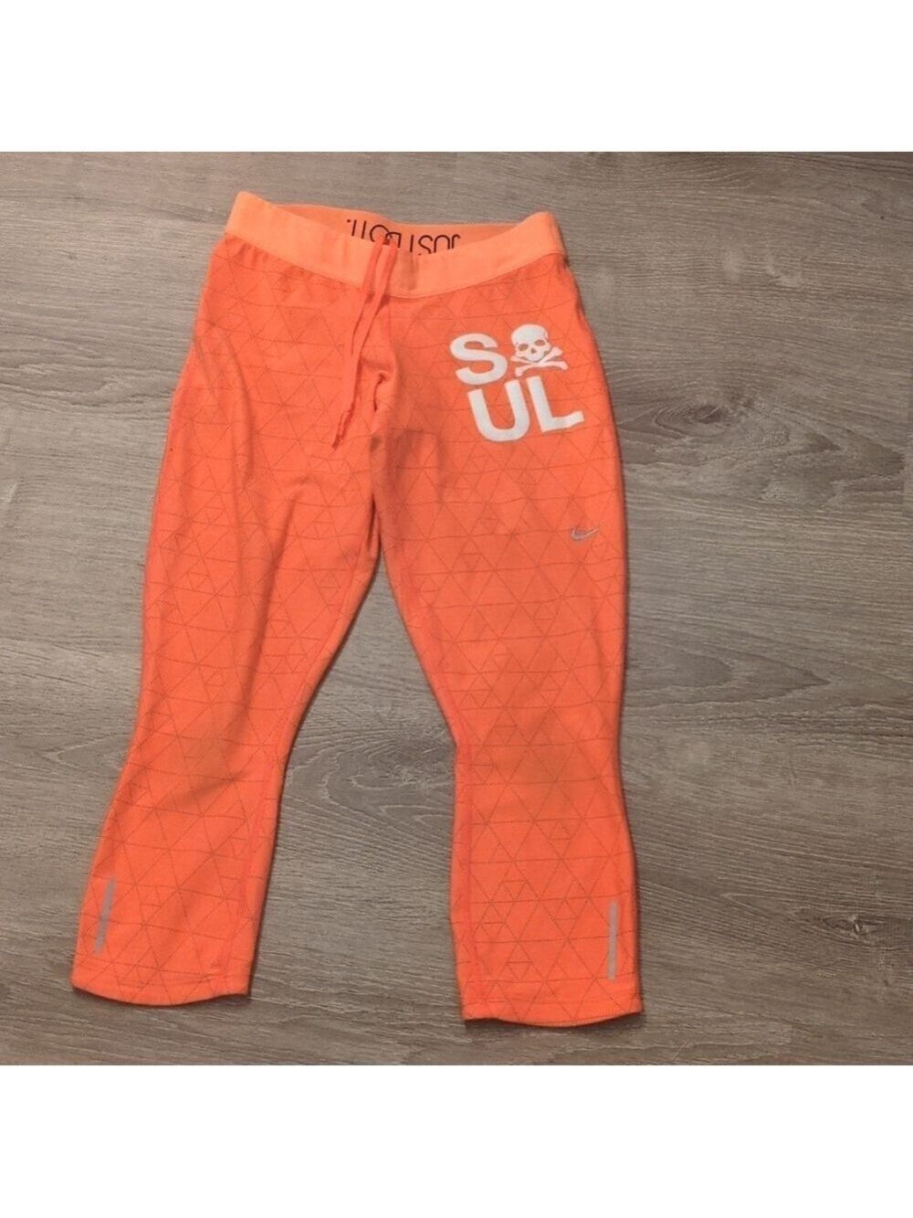 Nike x soul cycle Collab  DRI fit orange cropped leggings size medium